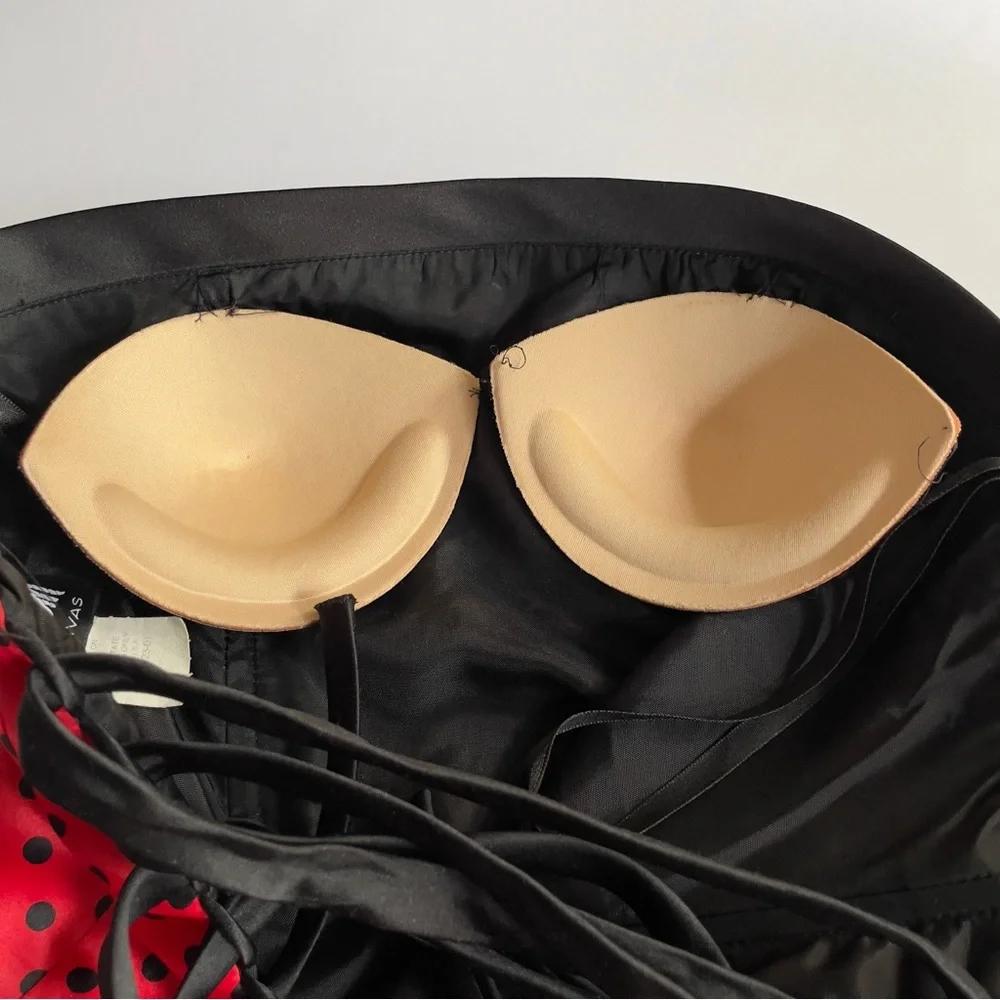 Vintage 90s Polka Dot Lace-Up Party Dress Zum Zum Niki Livas  Size 3-4 Fits: 00 - Picture 9 of 16